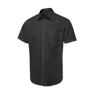 Mens Tailored Fit Short Sleeve Poplin Shirt